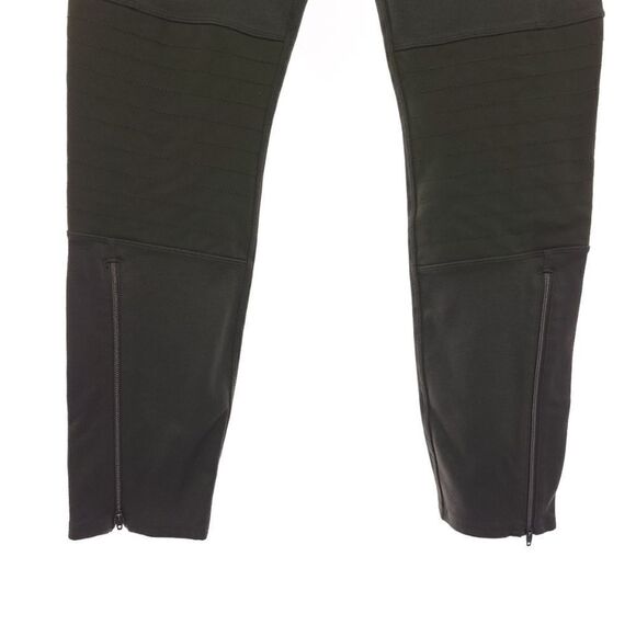 Athleta Womens Size 14 Solid Army Olive Green Trailsetter Ponte Moto Pants - Picture 8 of 14